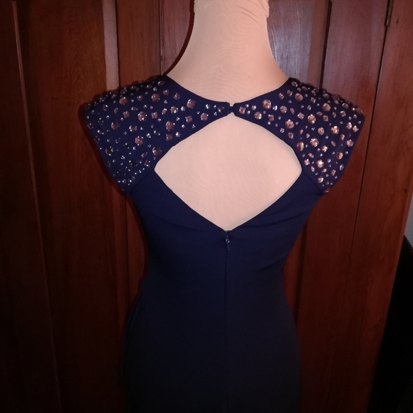 Maggy London Navy Cocktail Dress - Size 6 - Picture 5 of 7